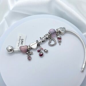 Linx Bracelet with Girlfriend Love Valentines and Heart Themed Charms